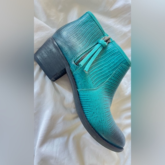 Teal Ankle Boots - Picture 6 of 11